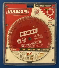 Diablo 10” 80 Teeth Ultrfine Finish Carbide Saw Blade, NOS