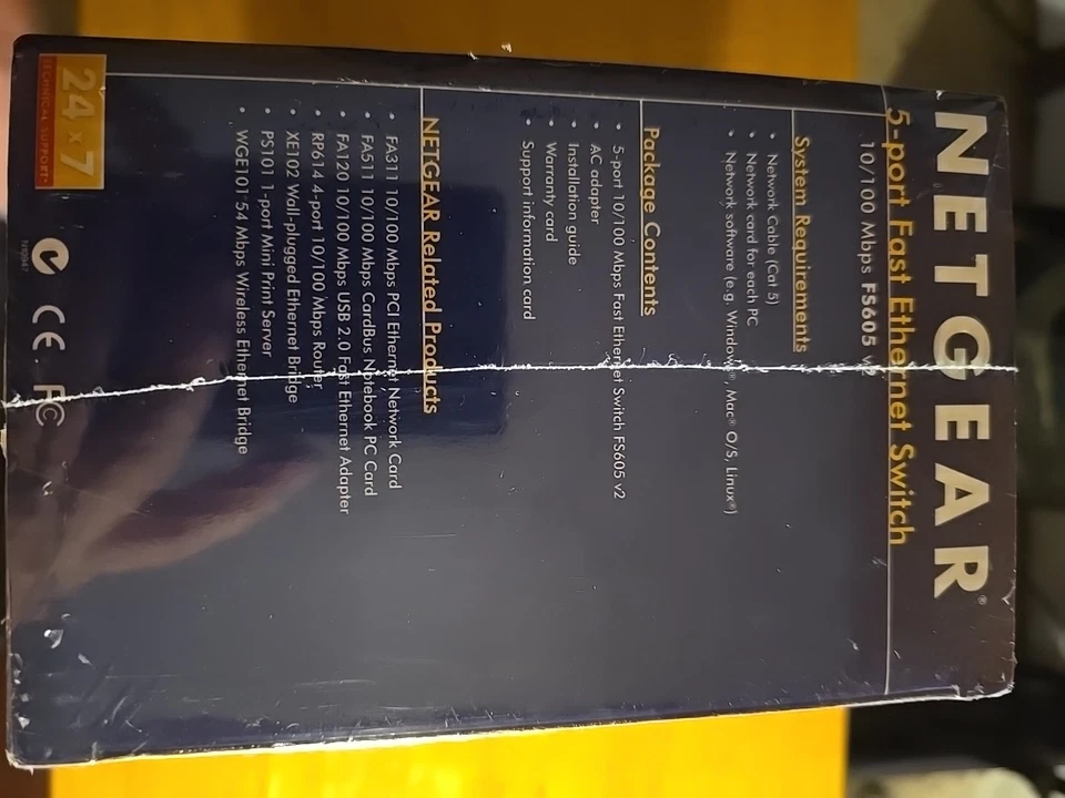 NETGEAR ProSafe FS105 5-Port Fast Ethernet Switch 10/100Mbps FS605 - Image 2 of 4