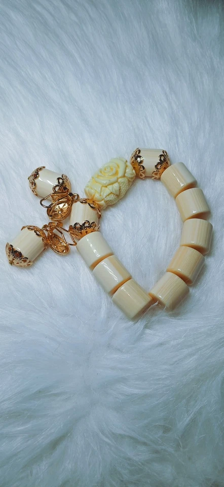 Auténtico conjunto de collares de cuentas de coral nigeriano para mujer joyería de boda Foto 3 de 3