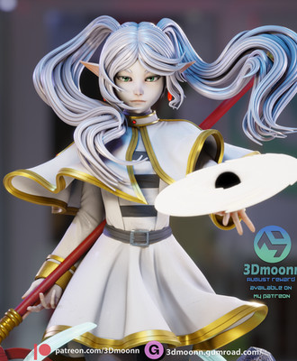 Frieren, Sousou no Frieren, 1/4-1/24, Unbemalt, 3D-Druck, Figur, Statue, 3Dmoonn