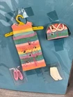 Vintage SKIPPER SUNNY PASTEL Complete Outfit #1910 Dress, Socks, Shoes & Handbag