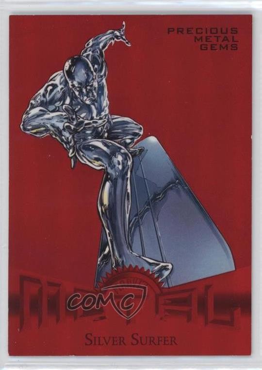 2013 Marvel Fleer Retro Metal Red PMG 1/100 Silver Surfer #25 i1f