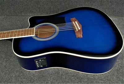 Ibanez PF15ECE TBS ACOUSTIC ELECTRIC GUITAR SPRUCE TOP BLUE SUNBURST dreadnought