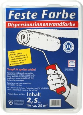 Feste Innenfarbe 2,5 l ca. 25 m² Wilckens Innen Farbe Dispersion hohe Deckkraft