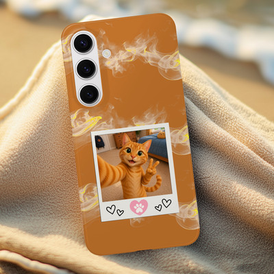 Cat Taking Selfie iPhone or Samsung Galaxy Phone Case, Gift for Cat Lover