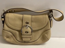 Vintage Y2K Coach Genuine Leather Shoulder SOHO HOBO BUCKLE Taupe F10909