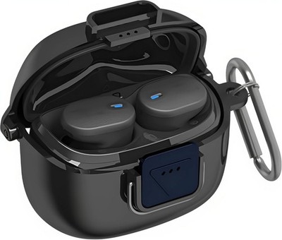 Geiomoo Case for JBL Tune Buds 2, Soft Flexible Scratch Resistant Black