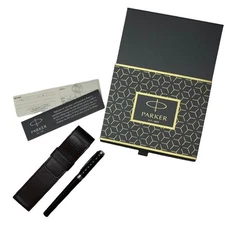 Import duty included  Parker Ingenuity Black GT Fountain Pen 14cm  with Case Exc