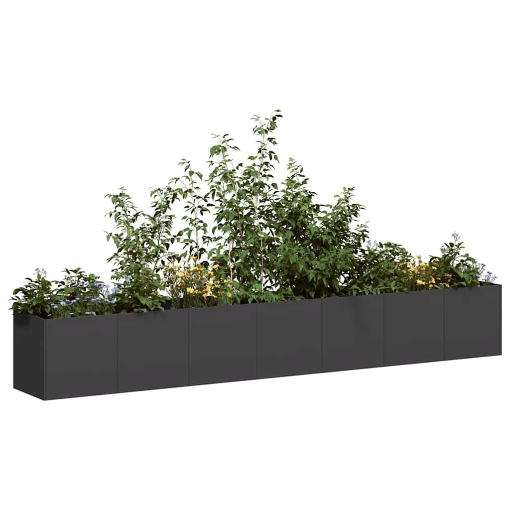 vidaXL Fioriera Nera 280x40x40 cm Acciaio Laminato a Freddo | Offerta