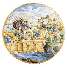 Gro&szlig;e Italienische Pesaro Maiolica Istoriato Ladeger&auml;t, c.1890 &ndash; 1915