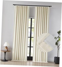9FT Blend Full Blackout Pinch Pleat Window 40"W x 108"L Pack of 2 Linen