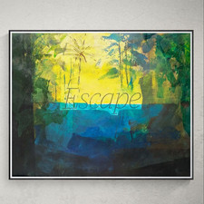 Original Art. Mixed Media Collage on Art Paper. 14x11 inch. 'The Deeper You Go'