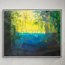 Original Art. Mixed Media Collage on Art Paper. 14x11 inch. 'The Deeper You Go'