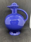 Vintage Fiestaware Carafe Pitcher  with Lid Cobalt Blue 1930's - AS IS