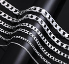 Genuine 925 Sterling Silver Curb Chain Necklace 2-12mm 18"/20"/22"/24"Jewelry UK
