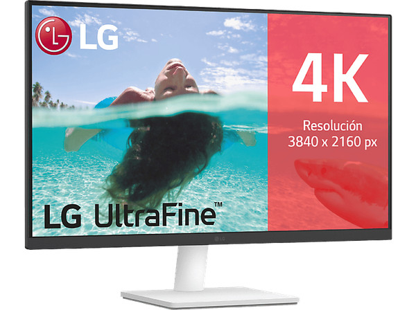 Monitor - LG UltraFine™ 27US500-W, 27" UHD 4K, 60 Hz, 5 ms, IPS, 2 HDMI, Blanco