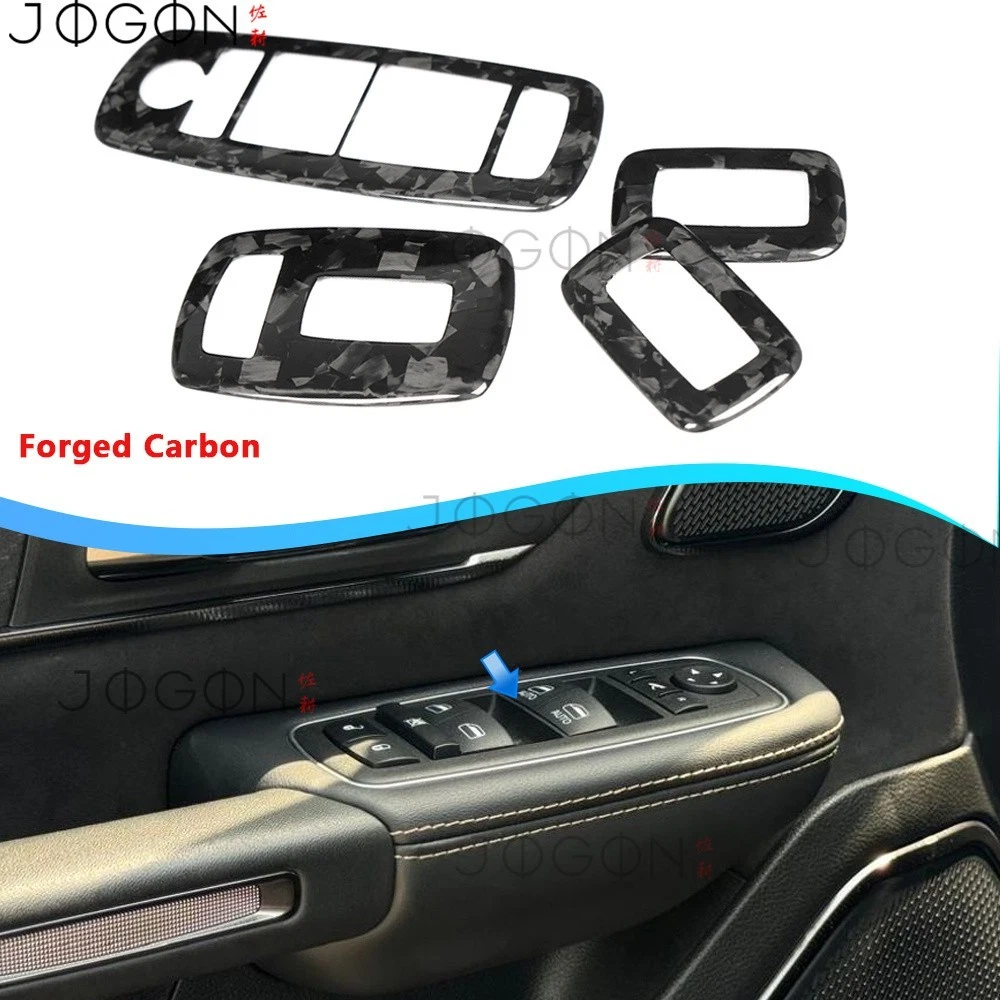 RHO For Dodge Ram 1500 TRX 2021-2025 Forged Carbon Door Window Lift Button Cover - Picture 4 of 12