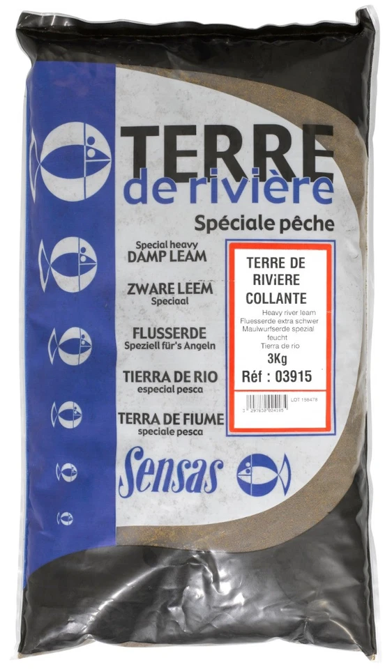 Sensas FLUSSERDE KLEBRIG 3KG / Angel-Erde