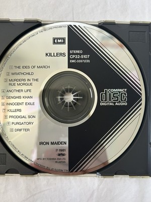 帯付き　アイアン・メイデン　キラーズ　東芝EMI　CP32-5107　美品 Iron Maiden Killers CD JAPAN 1986 EMI CP32-5107 BLACK TRIANGLE