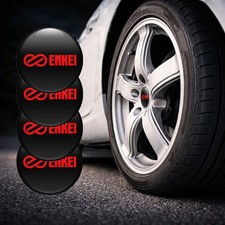 4 Pieces Enkei Wheel Hub Cap Stickers 3d Resin-