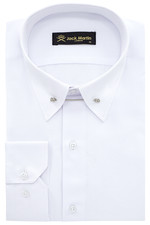 Jack Martin Men's Oxford Pin Collar Long Sleeve 20s Vintage Dress Shirt For Men