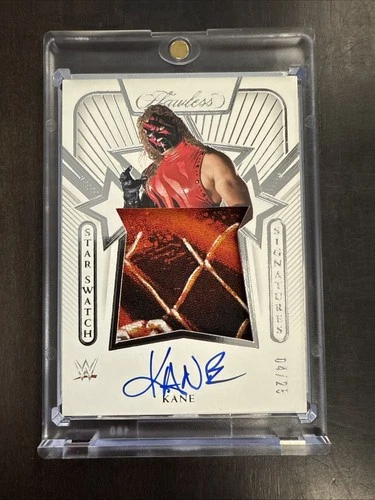 2024 Panini Flawless WWE Star Swatch Patch Auto Kane 04/25