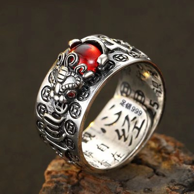 Gold Granat Ring Legierung Ring kompakte Größe mühelose Mischung grandioser A