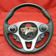 SMART CAR 453 FORTWO FORFOUR 2015+ 3 SPOKE LEATHER MULTIFUNCTION STEERING WHEEL