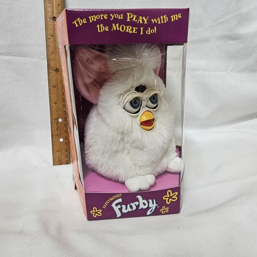 Vintage 1998 Original Furby White Snowball Model 70-800 NEW IN BOX. BS #22 - Afbeelding 8 van 8
