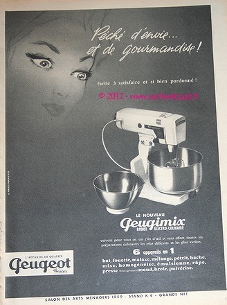 1957 ORIGINAL ADVERTISEMENT PEUGEOT PEUGIMIX brothers household appliances FRENCH AD - Picture 1 of 1