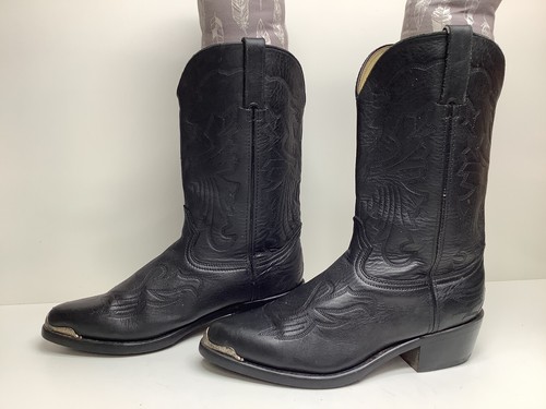 VINTAGE Rand Punta Da Uomo Durango cowboy Stivali Neri Taglia 8.5 EE | eBay
