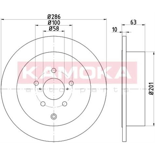 Kamoka 2X Bremsscheibe Hinten Ø286 Mm Voll FüR Subaru Forester Sh_ 2.0 AWD-image