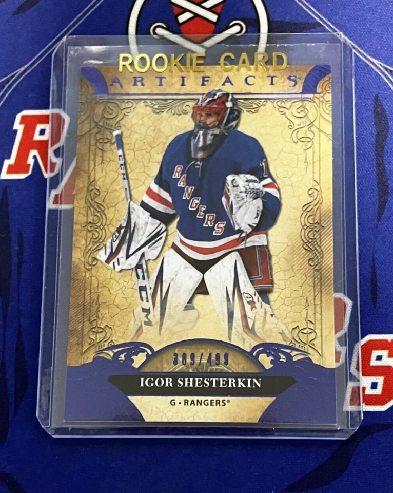 IGOR SHESTERKIN 2020-21 UD 🏒 Artifacts #98 Blue Sapphire xxx/499 Rangers QTY 🔥 - Image 3 of 4