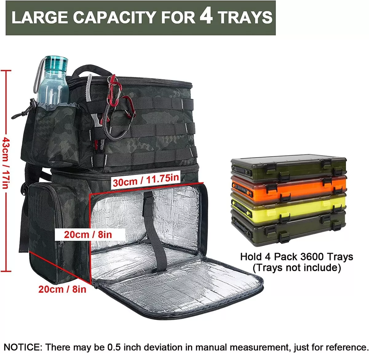 Fishing backpack clearance with pole holder