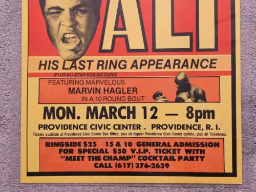 1979 Muhammad Ali Farewell To A Legend Original Boxing Poster Marvin Hagler - Picture 3 of 5