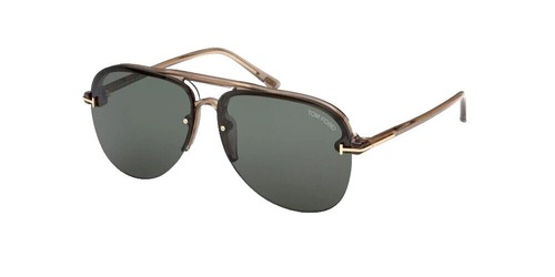 TOM FORD TF 373 48F Nina sunglasses Tom Ford 373 Nina Matte Gold Deep Purple Brown Gradient Lens  main image 3