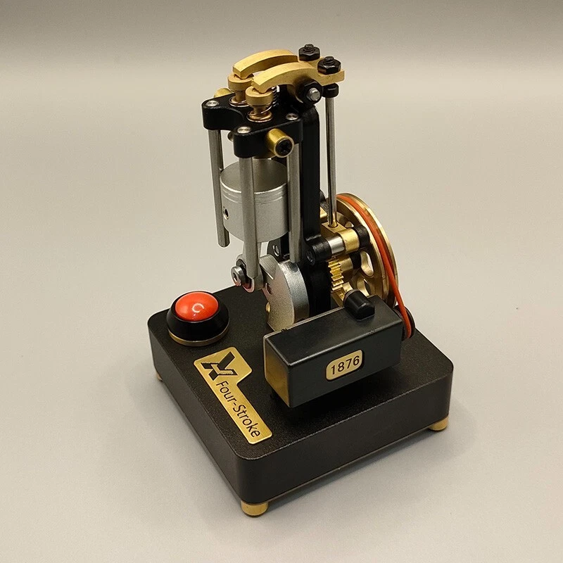 1PC Vintage Metal Single Cylinder Four Stroke Engine Model Mechanical Toys Gift - Image 3 of 4