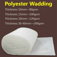 2 Meter Polyester Watte Stoff Rolle für Steppen Basteln Polsterung 150cm Breit