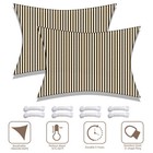 2 Pack 13x10 Ft 97% UV Block Rectangle Sun Shade Sail HDPE Canopy Cover Net Yard