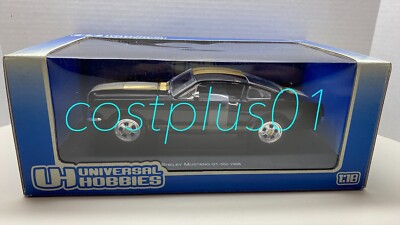 UNIVERSAL HOBBIES 1966 SHELBY MUSTANG GT 350 BLACK GOLD STRIPES 1
