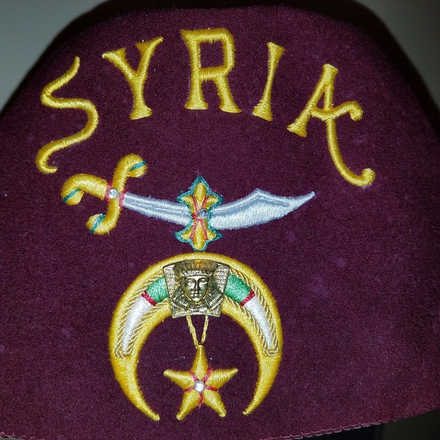 Syria Temple Pittsburgh Shrine Shriners Fez Size 7 1/4 Rare Vintage Masonic eBay