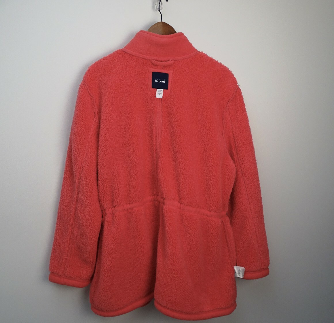 Pink Fleece Jacket Drawstring Waist Basic Edition… - image 5