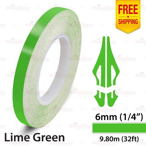 PinStriping Pin Stripe Adhesive Tape Body Styling Decal Vinyl Sticker LIME GREEN - Picture 17 of 27