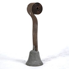 Zabytkowy mały mosiężny lub brązowy dzwonek Ø ok. 6 x 6,5 cm - 6 -