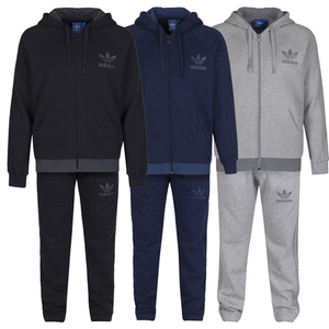 Adidas 3 Righe Essenziale Tuta Zip Intera con Cappuccio Uomo MISURE S,M,L,XL | eBay