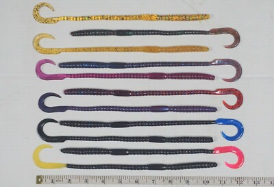 15 - Mister Twister 11'' Phenom Curly Tail Fishing Worms - 8 Colors Available
