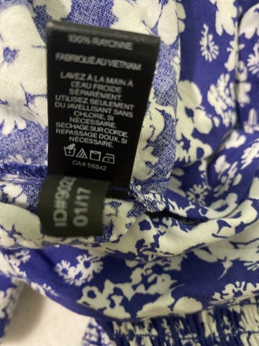 Express Damenkleid blau Blumenmuster kalte Schulter und zweiseitige Taschen Größe XS - Bild 8 von 10