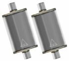 Two 2.5" single chamber Center / Center Performance Muffler