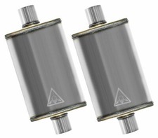 Two 2.5 Center In Center Outlet Single Chamber Universal Performance Muffler