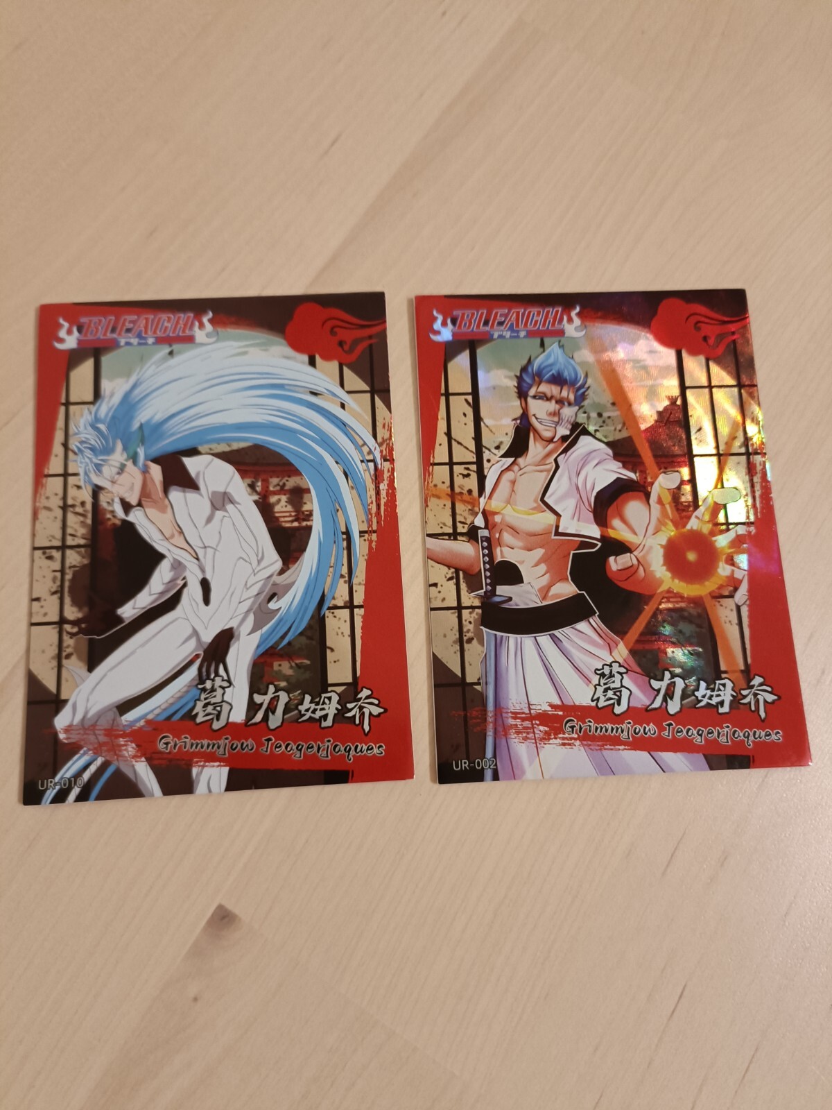 N° 10 02 Foil UR Grimmjow Jeagerjaques Lot 2 cartes 2023 Bleach Trading Cards